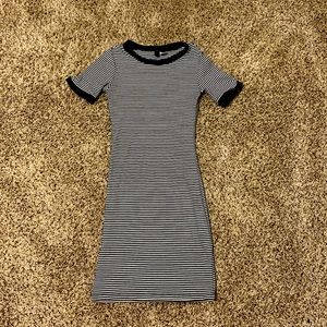 Cute Striped T-Shirt Dress